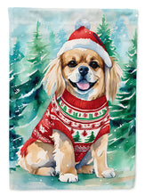 Load image into Gallery viewer, Tibetan Spaniel Christmas House Flag