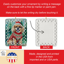 Load image into Gallery viewer, Tibetan Spaniel Christmas Porcelain Ornament