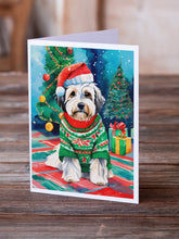 Load image into Gallery viewer, Tibetan Terrier Christmas Greeting Cards - Blank Note Cards – 8-Pack of Artist-Designed Cards with Envelopes