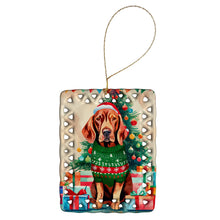Load image into Gallery viewer, Vizsla Christmas Porcelain Ornament