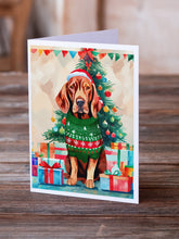 Load image into Gallery viewer, Vizsla Christmas Greeting Cards - Blank Note Cards – 8-Pack of Artist-Designed Cards with Envelopes
