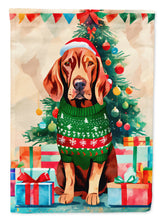 Load image into Gallery viewer, Vizsla Christmas Garden Flag – Cozy Dog Holiday Decor with Tree &amp; Presents