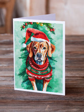 Load image into Gallery viewer, Vizsla Christmas Greeting Cards - Blank Note Cards – 8-Pack of Artist-Designed Cards with Envelopes