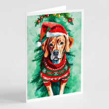 Load image into Gallery viewer, Vizsla Christmas Greeting Cards - Blank Note Cards – 8-Pack of Artist-Designed Cards with Envelopes