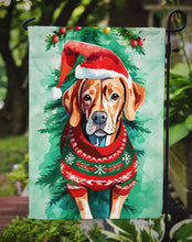 Load image into Gallery viewer, Vizsla Christmas Garden Flag – Cozy Dog Holiday Decor with Tree &amp; Presents