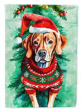 Load image into Gallery viewer, Vizsla Christmas Garden Flag – Cozy Dog Holiday Decor with Tree &amp; Presents