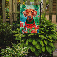 Load image into Gallery viewer, Vizsla Christmas Garden Flag – Cozy Dog Holiday Decor with Tree &amp; Presents