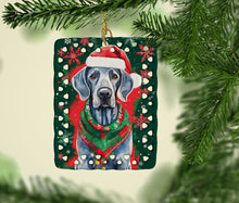 Load image into Gallery viewer, Weimaraner Christmas Porcelain Ornament