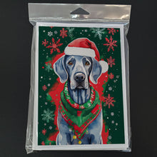 Load image into Gallery viewer, Weimaraner Christmas Greeting Cards - Blank Note Cards – 8-Pack of Artist-Designed Cards with Envelopes