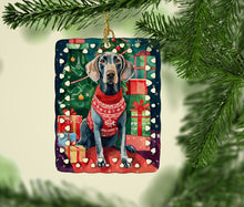 Load image into Gallery viewer, Weimaraner Christmas Porcelain Ornament