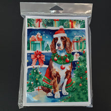 Load image into Gallery viewer, Welsh Springer Spaniel Christmas Greeting Cards - Blank Note Cards – 8-Pack of Artist-Designed Cards with Envelopes