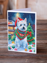 Load image into Gallery viewer, Westie Christmas Greeting Cards - Blank Note Cards – 8-Pack of Artist-Designed Cards with Envelopes