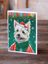 Load image into Gallery viewer, Westie Christmas Greeting Cards - Blank Note Cards – 8-Pack of Artist-Designed Cards with Envelopes