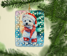 Load image into Gallery viewer, Westie Christmas Porcelain Ornament