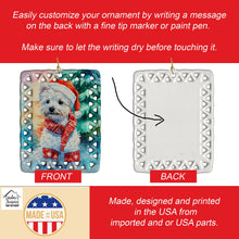 Load image into Gallery viewer, Westie Christmas Porcelain Ornament