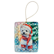 Load image into Gallery viewer, Westie Christmas Porcelain Ornament