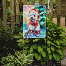 Load image into Gallery viewer, Westie Christmas Garden Flag – Cozy Dog Holiday Decor with Tree &amp; Presents