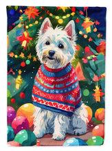 Load image into Gallery viewer, Westie Christmas House Flag