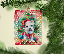 Load image into Gallery viewer, Westie Christmas Porcelain Ornament