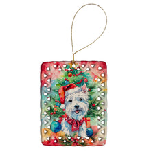 Load image into Gallery viewer, Westie Christmas Porcelain Ornament