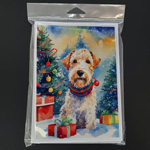 Load image into Gallery viewer, Wire Fox Terrier Christmas Greeting Cards - Blank Note Cards – 8-Pack of Artist-Designed Cards with Envelopes