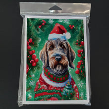 Load image into Gallery viewer, Wirehaired Pointing Griffon Christmas Greeting Cards - Blank Note Cards – 8-Pack of Artist-Designed Cards with Envelopes