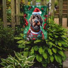 Load image into Gallery viewer, Wirehaired Pointing Griffon Christmas Garden Flag – Cozy Dog Holiday Decor with Tree &amp; Presents