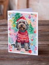 Load image into Gallery viewer, Wirehaired Pointing Griffon Christmas Greeting Cards - Blank Note Cards – 8-Pack of Artist-Designed Cards with Envelopes