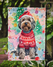 Load image into Gallery viewer, Wirehaired Pointing Griffon Christmas Garden Flag – Cozy Dog Holiday Decor with Tree &amp; Presents