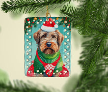 Load image into Gallery viewer, Wirehaired Pointing Griffon Christmas Porcelain Ornament