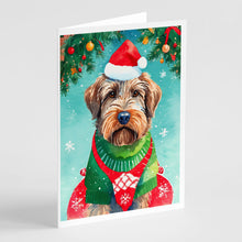 Load image into Gallery viewer, Wirehaired Pointing Griffon Christmas Greeting Cards - Blank Note Cards – 8-Pack of Artist-Designed Cards with Envelopes