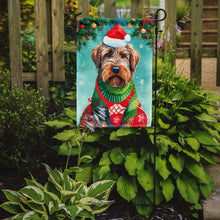 Load image into Gallery viewer, Wirehaired Pointing Griffon Christmas Garden Flag – Cozy Dog Holiday Decor with Tree &amp; Presents