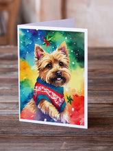 Load image into Gallery viewer, Yorkshire Terrier Yorkie Christmas Greeting Cards - Blank Note Cards – 8-Pack of Artist-Designed Cards with Envelopes