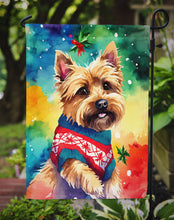 Load image into Gallery viewer, Yorkshire Terrier Yorkie Christmas Garden Flag – Cozy Dog Holiday Decor with Tree &amp; Presents