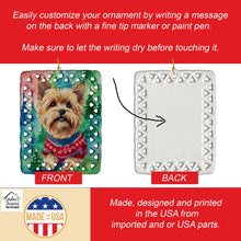 Load image into Gallery viewer, Yorkshire Terrier Yorkie Christmas Porcelain Ornament