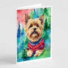 Load image into Gallery viewer, Yorkshire Terrier Yorkie Christmas Greeting Cards - Blank Note Cards – 8-Pack of Artist-Designed Cards with Envelopes
