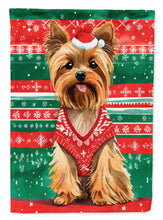 Load image into Gallery viewer, Yorkshire Terrier Yorkie Christmas House Flag