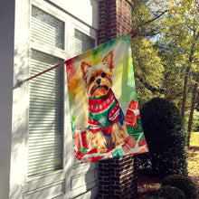 Load image into Gallery viewer, Yorkshire Terrier Yorkie Christmas House Flag