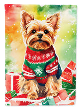 Load image into Gallery viewer, Yorkshire Terrier Yorkie Christmas House Flag