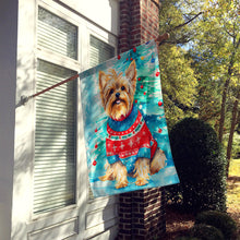 Load image into Gallery viewer, Yorkshire Terrier Yorkie Christmas House Flag