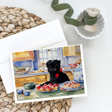 Load image into Gallery viewer, Affenpinscher Christmas Cookies Greeting Cards - Blank Note Cards – 8-Pack of Artist-Designed Cards with Envelopes