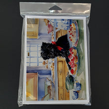 Load image into Gallery viewer, Affenpinscher Christmas Cookies Greeting Cards - Blank Note Cards – 8-Pack of Artist-Designed Cards with Envelopes