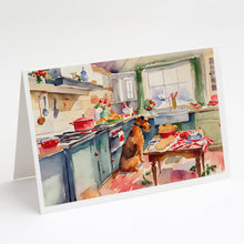Load image into Gallery viewer, Airedale Terrier Christmas Cookies Greeting Cards - Blank Note Cards – 8-Pack of Artist-Designed Cards with Envelopes