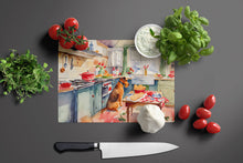 Load image into Gallery viewer, Airedale Terrier Christmas Cookies Glass Cutting Boards – Durable, Decorative Kitchen Art