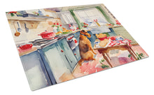 Load image into Gallery viewer, Airedale Terrier Christmas Cookies Glass Cutting Boards – Durable, Decorative Kitchen Art