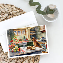 Load image into Gallery viewer, Airedale Terrier Christmas Cookies Greeting Cards - Blank Note Cards – 8-Pack of Artist-Designed Cards with Envelopes