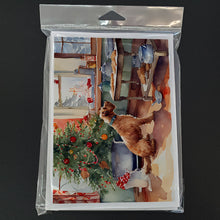 Load image into Gallery viewer, Airedale Terrier Christmas Cookies Greeting Cards - Blank Note Cards – 8-Pack of Artist-Designed Cards with Envelopes