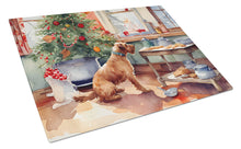 Load image into Gallery viewer, Airedale Terrier Christmas Cookies Glass Cutting Boards – Durable, Decorative Kitchen Art