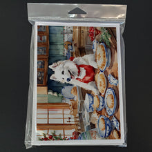 Load image into Gallery viewer, American Eskimo Christmas Cookies Greeting Cards - Blank Note Cards – 8-Pack of Artist-Designed Cards with Envelopes