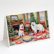 Load image into Gallery viewer, American Eskimo Christmas Cookies Greeting Cards - Blank Note Cards – 8-Pack of Artist-Designed Cards with Envelopes